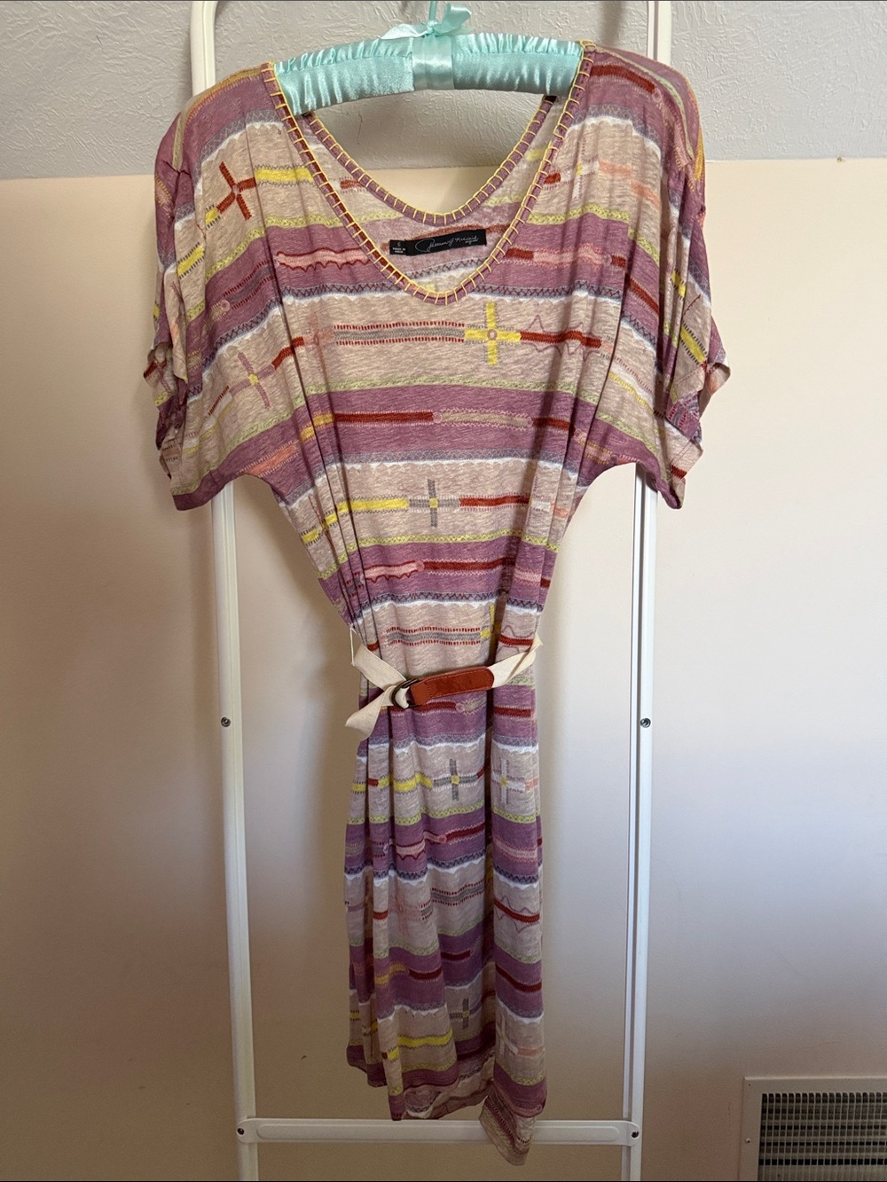 PJK Patterson J Kincaid linen short sleeved dress - size Small